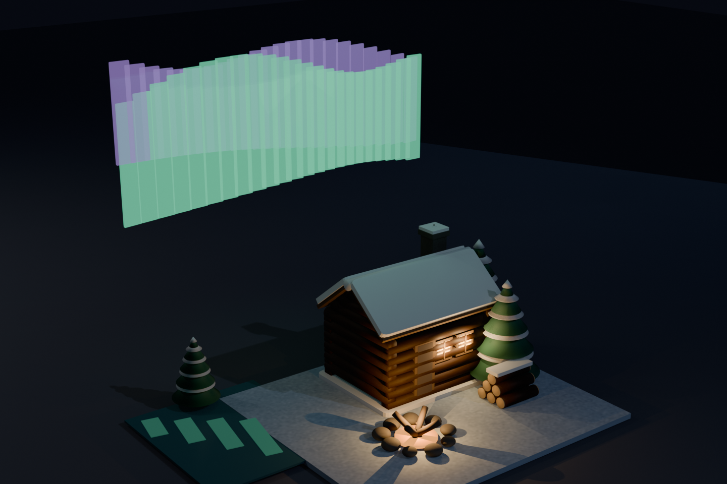 Render do Kit Acampamento Vigília da Aurora