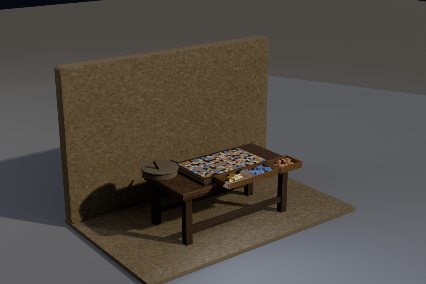 Render do Kit Oficina do Banco de Mosaico