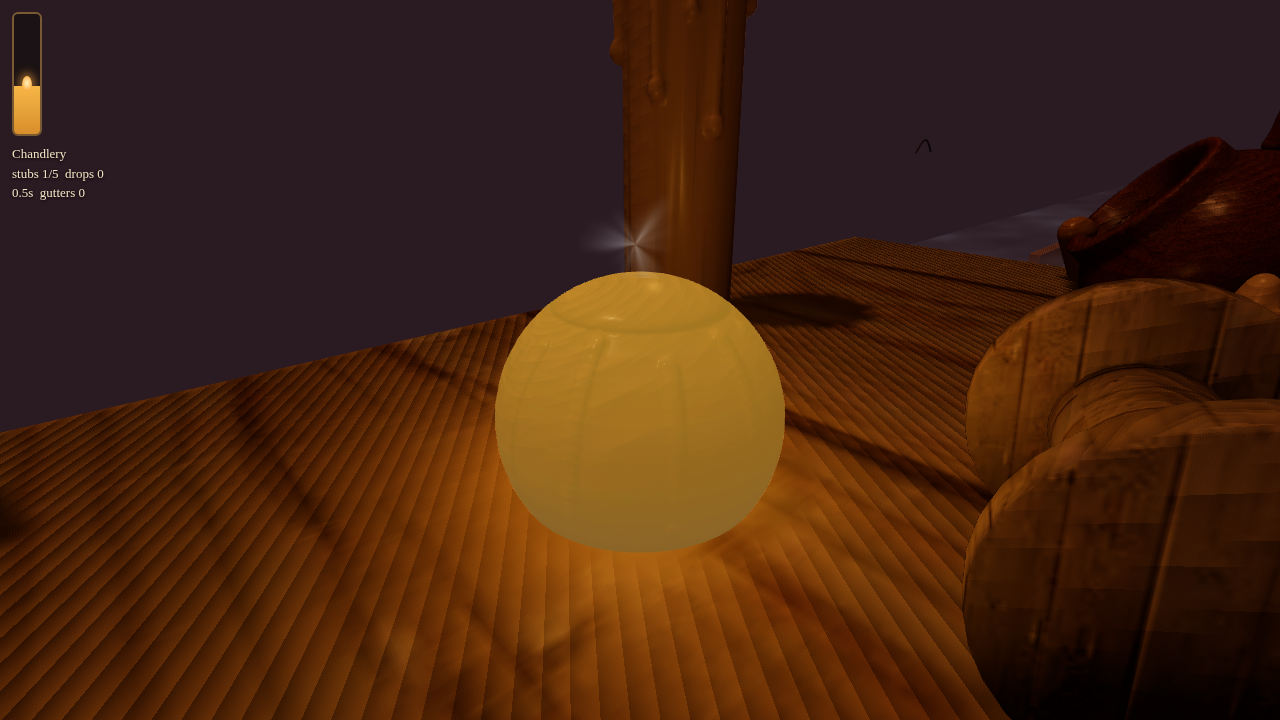 O Wickling brilhando nas bancadas da oficina em three.js