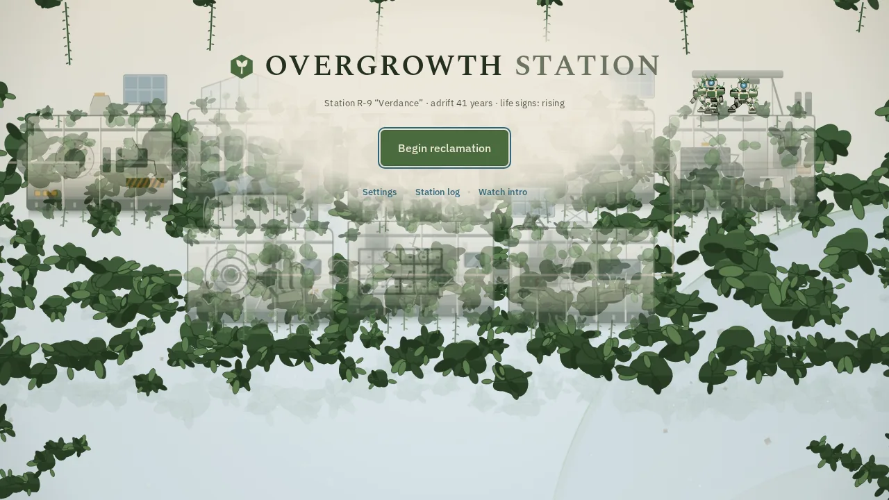 Overgrowth Station — an idle reclamation game