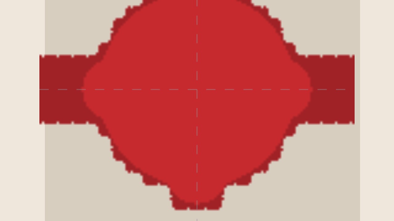 Mid-cut, with the guide marks visible on the paper