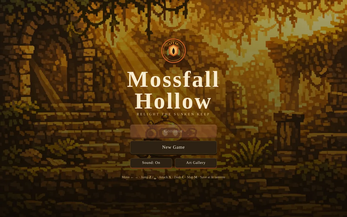 Mossfall Hollow, a metroidvania game built with BuildMidas