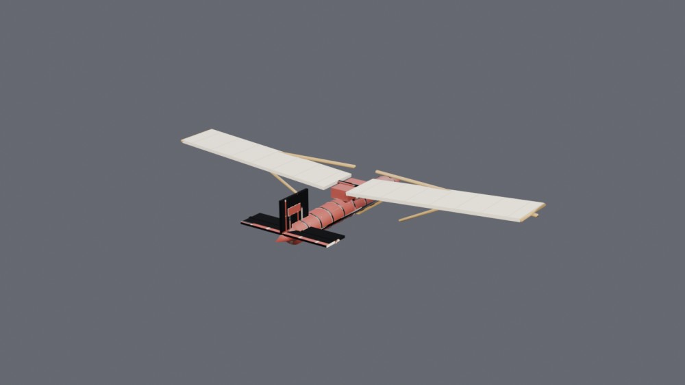 the glider in Blender