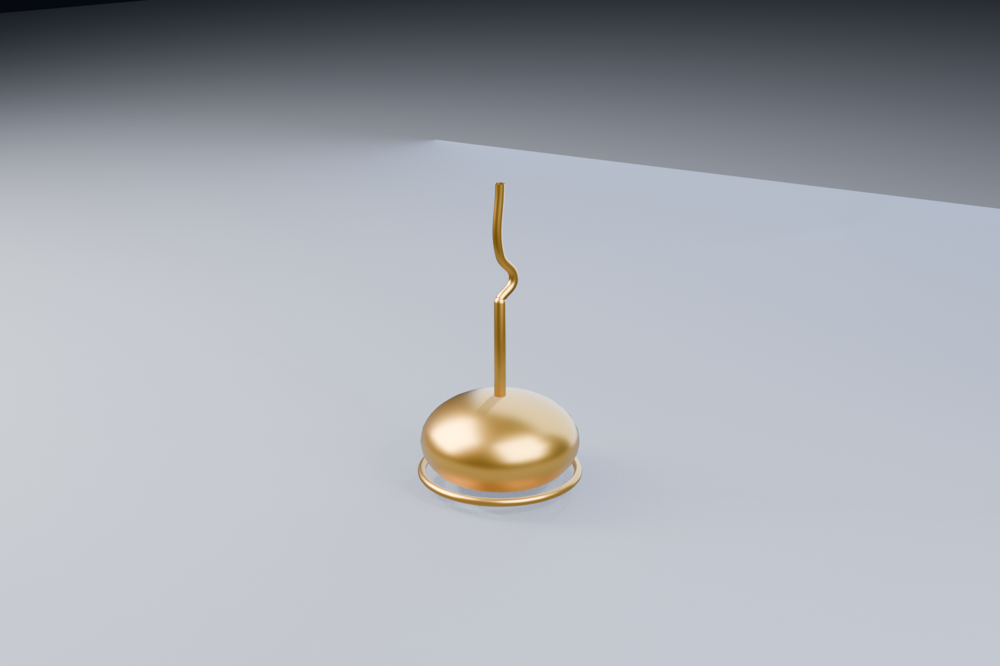 brass hook lamp, code-modeled